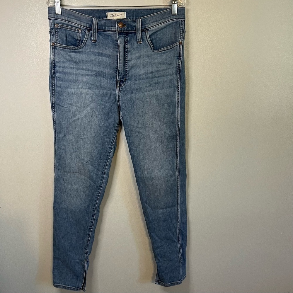 Madewell Women's 10" RoadTripper Ankle Jeans Sz 31 Split Hem High Rise Skinny